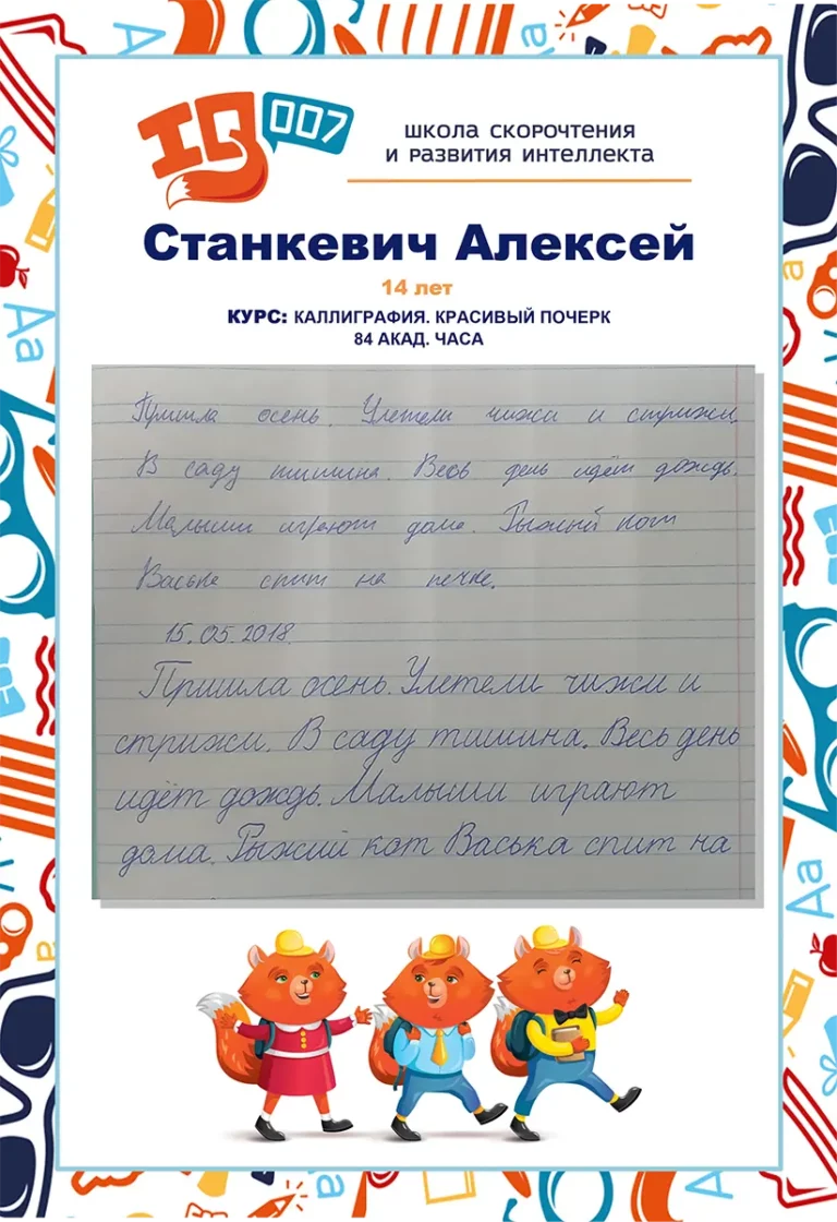 Результаты учеников